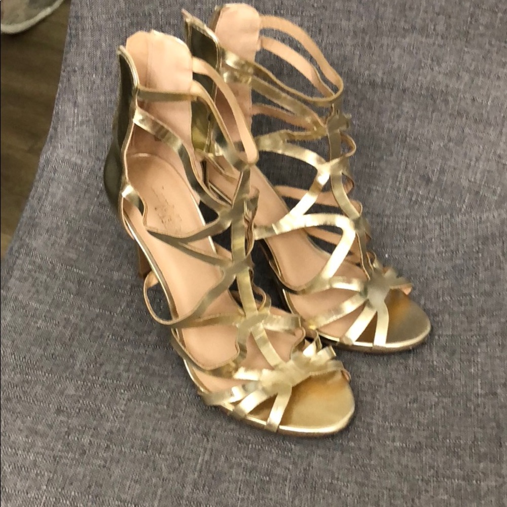 Caged Gold Stilettos